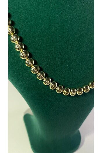 Store Yarım Boncuk Desen Kolye