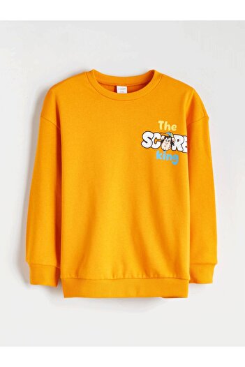 LC Waikiki Crew Neck Nostalgic Monkey Printed Boys' Sweatshirt