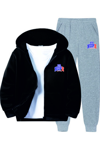 HOFFNUNG Unisex Men/Women Nope Usa Unisex Hoodie Oversize Full Zip