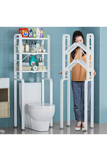 Choice High Quality Adjustable Space Saving Over The Toilet Foldable Storage Shelf