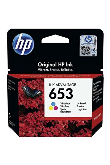 HP 653 Tri-Colour Original Ink Advantage Cartridge Multicolour