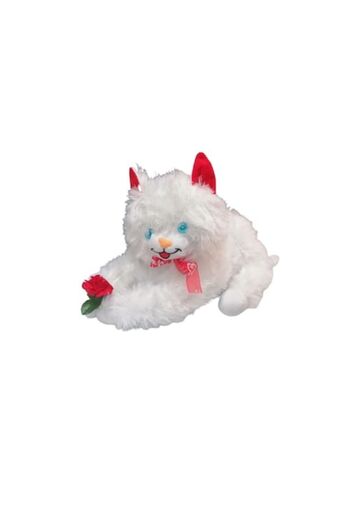 OEM Plush Toy, Cat, White, 60 cm
