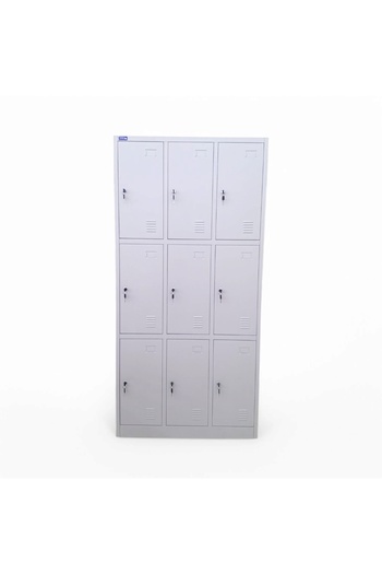 concent Concent 9-Door Iron Locker Cabinet, Grey