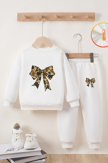 ADABEBEK Premium Leopard Bow Printed Bottom Top Baby Set 24484