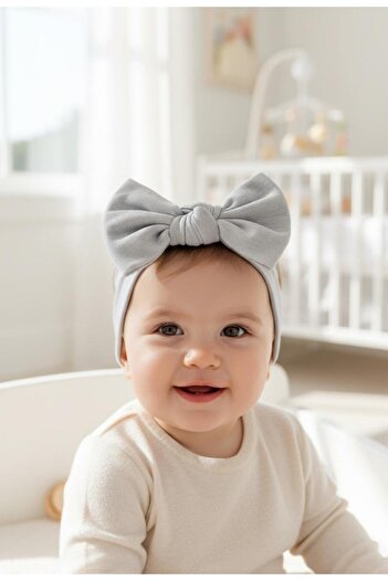 Babygiz Baby Girl Children's Bow-Tie Hairband, 100% Cotton Combed Cotton, Non-Slip, Ultra Flexible Soft Headband