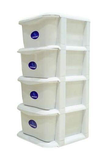 Voyager 4-Layer White Wardrobe