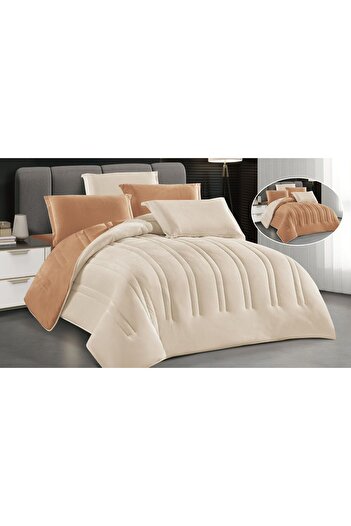 SNOOZYL Double-sided plain winter bedspread for warmth, 6 pieces, quilt size 240x260 cm