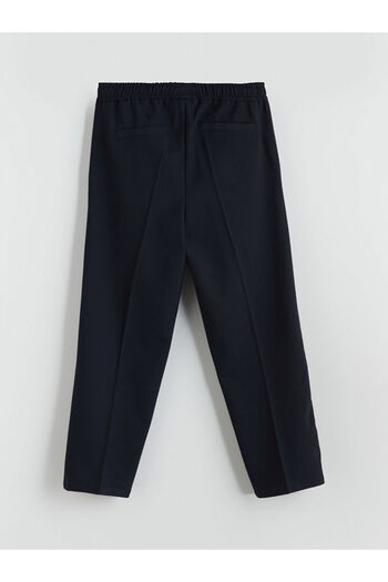 LC Waikiki Navy Blue Elastic Waist Carrot Cut Women's Trousers