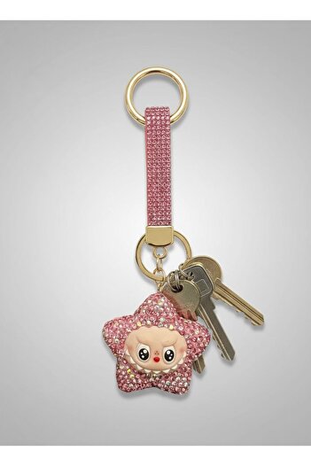 Emsay Store Labubu Bag Accessory-Labubu Keychain - Stone Charm Keychain |   Sparkly Bag Accessory