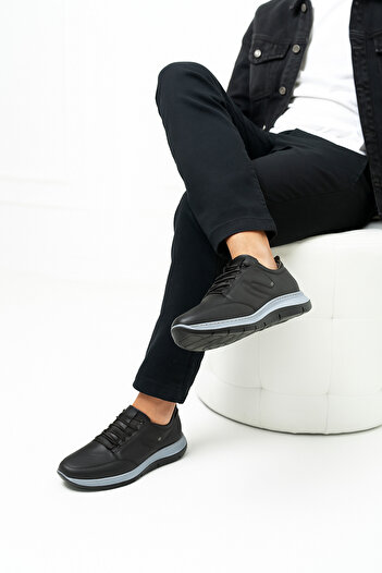 Growish Gr0381 Genuine Leather Size 38 Print Reducing Faylon Sole Rubber Laces Casual Sneaker Shoes.