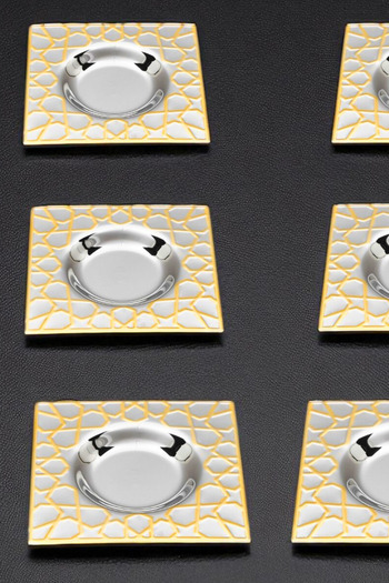 ÖzSa Home 6-Piece Seljuk Tea Plate - 18/10 Stainless Steel
