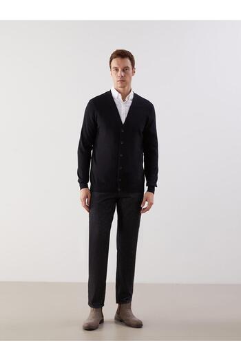 LC Waikiki Standard Pattern V-Neck Men's Knitwear Cardigan (W5)