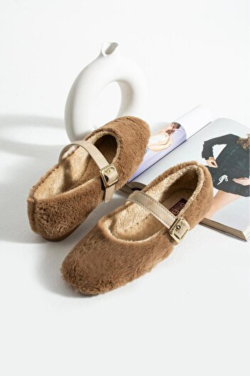 SWORD Winter Woolen Casual Ballerinas |   Shoes with Pearl and Seal Accessories |   Home Office Outdoor Women's Ballet Flats