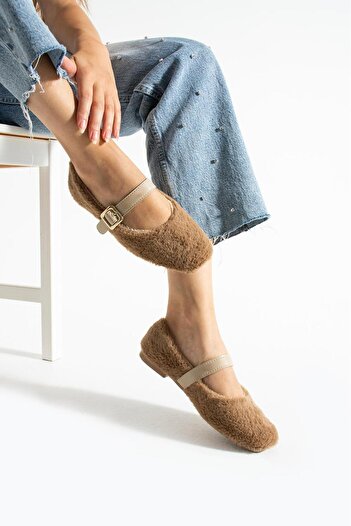 SWORD Winter Woolen Casual Ballerinas |   Shoes with Pearl and Seal Accessories |   Home Office Outdoor Women's Ballet Flats