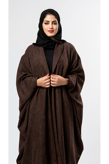 outline Winter abaya bisht with jacket cut