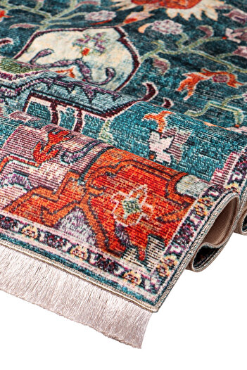 Bursa İpek Green Sponge Velvet Prayer Rug