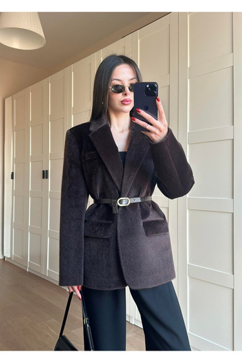 My Blog Brown Plush Jacket - 9490