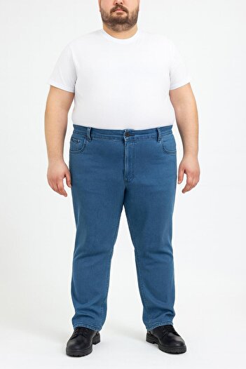 CLASSİCS MEN Regular Fit Lycra Plus Size Men's Jean Trousers 7374