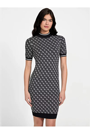 Guess Rochie tricotată albastră pentru femei Ss Lise W3YK39Z37K0-FBCF