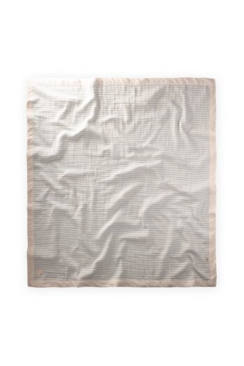 Cigit Thick Double Layer Raw Blanket 85X90 cm Blue Double Striped