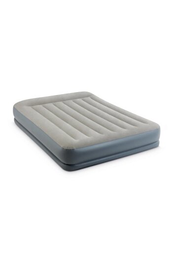 Intex Queen Pillow Rest Mid-Rise Airbed W/ Fiber-Tech Rp
