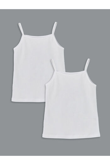 LC Waikiki Lcw Kids Square Neck Strap Baby Girl Undershirt Set of 2