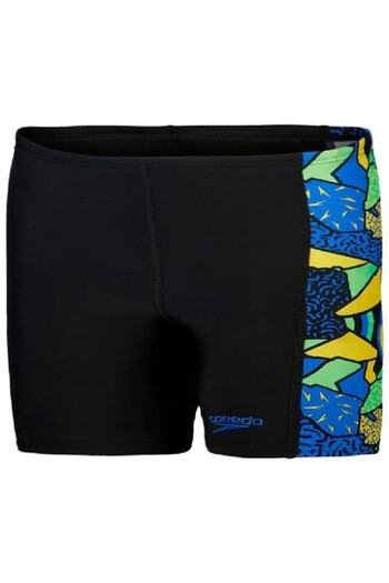 SPEEDO Children's Black Alov Pnl Asht Jm Swimsuit 8-00315114735