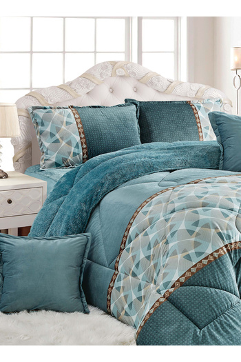 Generic Ultra Soft Winter 4Pcs Comforter Set Single Size 160x210cm Floral Bedding Sets Multicolor