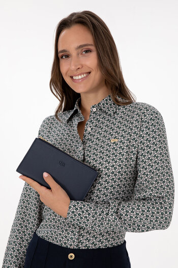 U.S. Polo Assn. Women's Navy Blue Wallet 50314832-Vr033