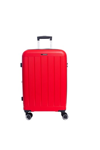 aventor AV101 medium expandable trolley 65.5x43.5x26 cm polypropylene anti-theft zipper TSA, red