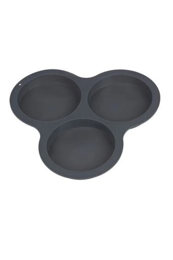 OEM Forma de copt pentru Air Fryer, 3 compartimente, silicon, gri, 22.5x22.5cm