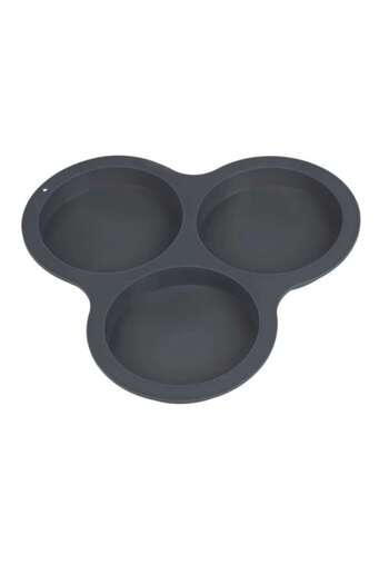 OEM Forma de copt pentru Air Fryer, 3 compartimente, silicon, gri, 22.5x22.5cm