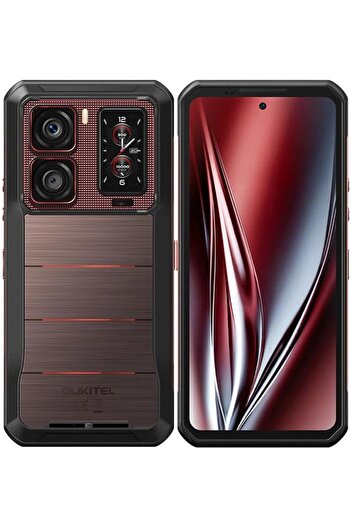 oukitel هاتف WP300 5G المتين بشاشة 6.8 بوصة وبطارية 16000 مللي أمبير/ساعة ودقة 108 ميجابكسل ونظام أندرويد 15 (12 جيجابايت + 512 جيجابايت NFC) (أحمر)