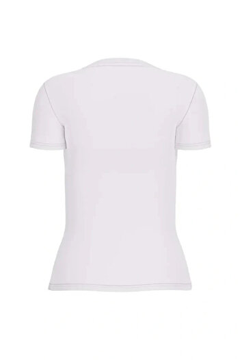 Guess Tricou alb slim pentru femei W5YI16J1314-G011