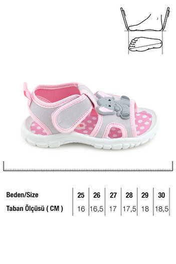 GEZER Girl's Ankle Velcro Adjustable Pvc Comfortable Flexible Sole Daily Sandals