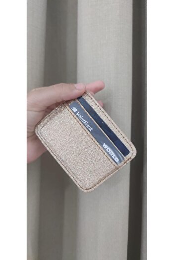 mlio Silvery Gold Card Holder Imported Leather Card Holder