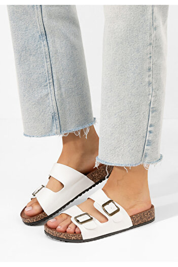 B T Shoes Παντόφλες γυναικειεσ Janeti λευκά