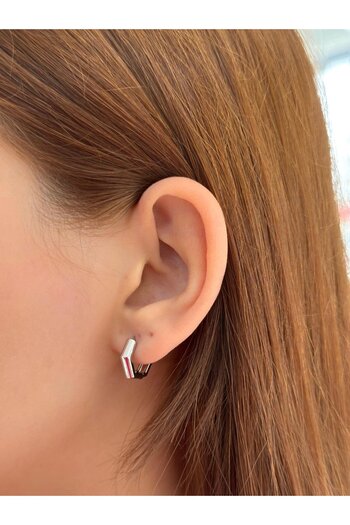 BY YASİN TOPÇU Strip Geo Huggie 🤍 ❤️   (Silver Steel)