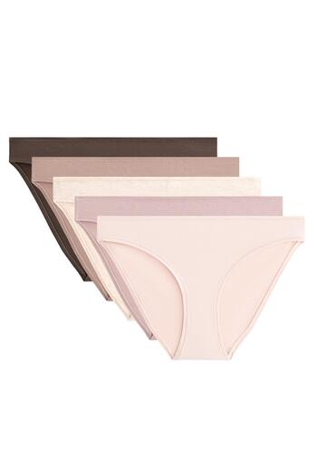 Oysho 5 classic cotton blend briefs