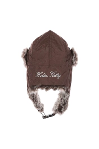 Hello Kitty Girls' fur hat, brown, Hello Kitty
