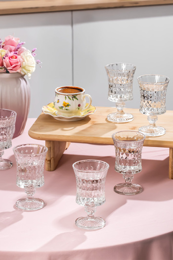 Porsima Yasemin 6-Piece Coffee Side Glass Cup Set
