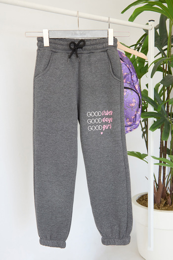 Fulla Moda 3 Thread Letter Printed Girls' Sweatpants