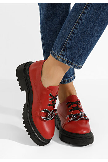 B T Shoes Women's casual shoes Vorea red leather