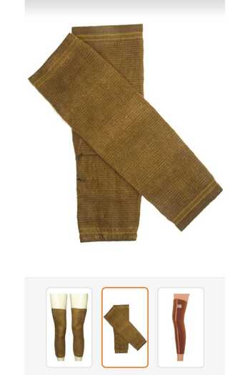 S&D ÇARŞİ Oversized Men's Long Camel Hair Wool Knee Pads Corset Warm 1 Pair