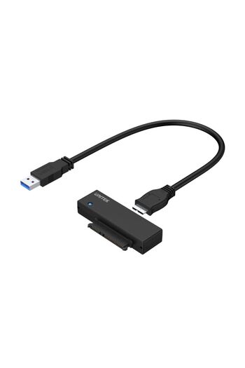 Unitek USB 3.0 to SATA III Adapter – 5Gbps, LED, Plug & Play, Black | Y-1039