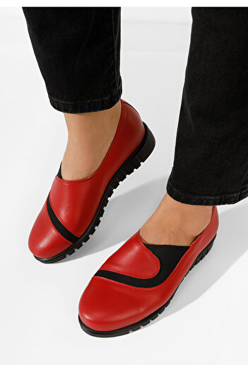 B T Shoes Women's casual shoes Janora red leather