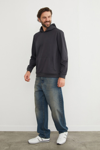 Fulla Moda Hooded Kangaroo Pocket Sweatshirt