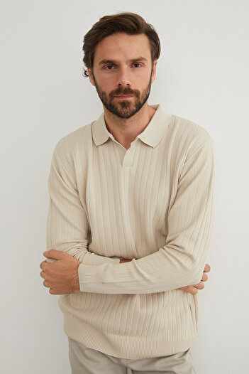 Fulla Moda Basic Polo Yaka Triko Kazak