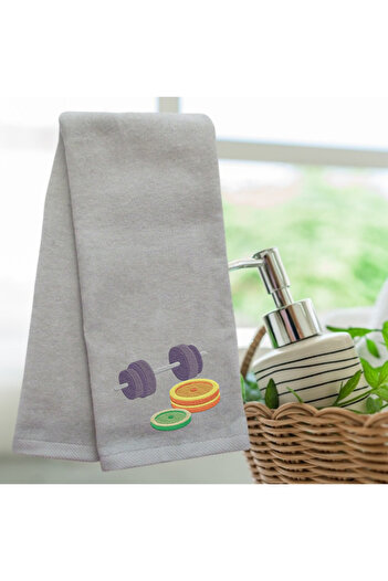 Ursa Dumbbell (Dumbell) Designed Embroidered Sports Towel 50X90