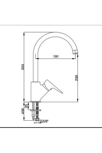AR Eca Fia Kitchen Sink Mixer Tap Matte Black 103518056